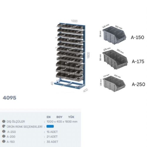 4095 - SABİT TEK YÖNLÜ AVADANLIK STANDI