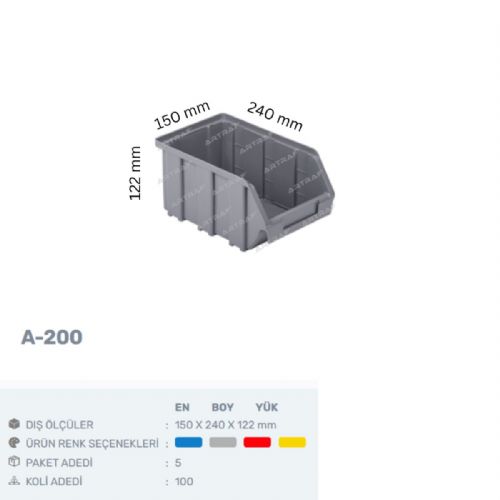 A-200 - PLASTİK AVADANLIK KUTUSU