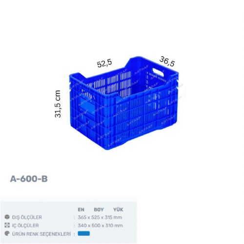 A-600-B – PLASTİK DELİKLİ KASA