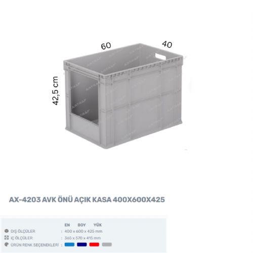AX-4203-AVK PLASTİK ÖNÜ AÇIK KASA