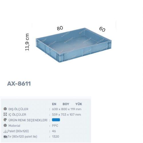 AX-8611 - PLASTİK KAPALI KASA