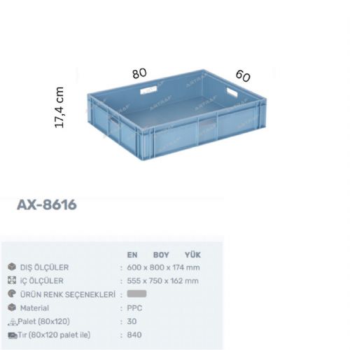 AX-8616 - PLASTİK KAPALI KASA