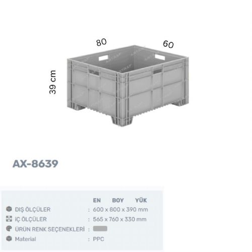 AX-8639 - PLASTİK KAPALI KASA