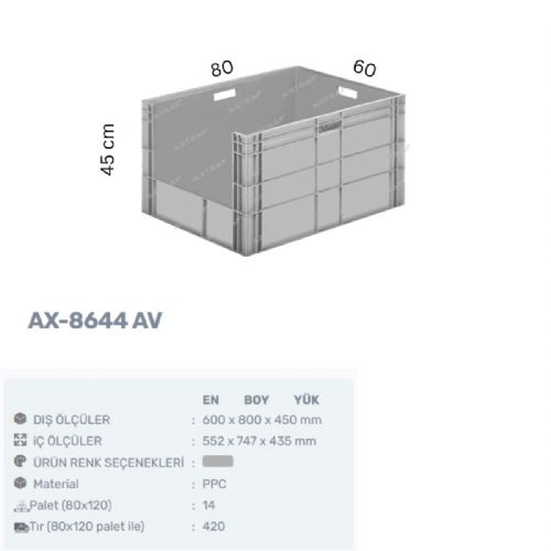 AX-8644 - AV PLASTİK KAPALI KASA