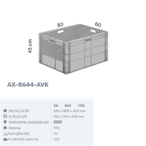 AX-8644 - AVK PLASTİK KAPALI KASA