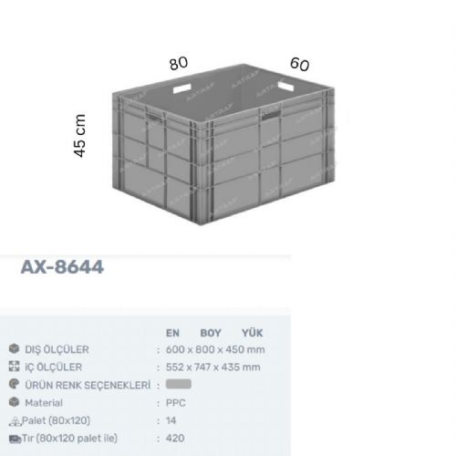 AX-8644 - PLASİK KAPALI KASA