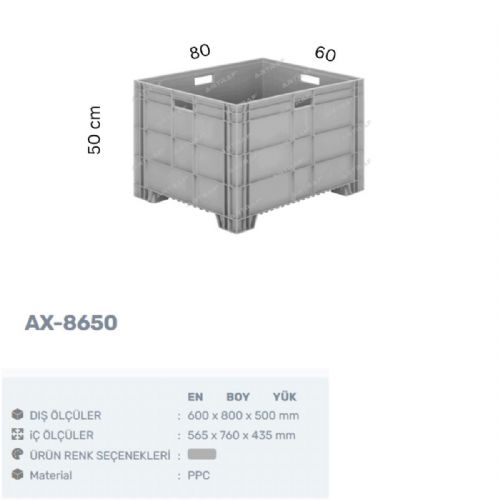 AX-8650 - PLASTİK KAPALI KASA