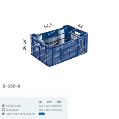 B-550-K – PLASTİK DELİKLİ KASA