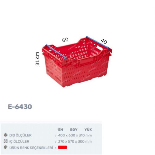 E-6430 – PLASTİK DELİKLİ KASA