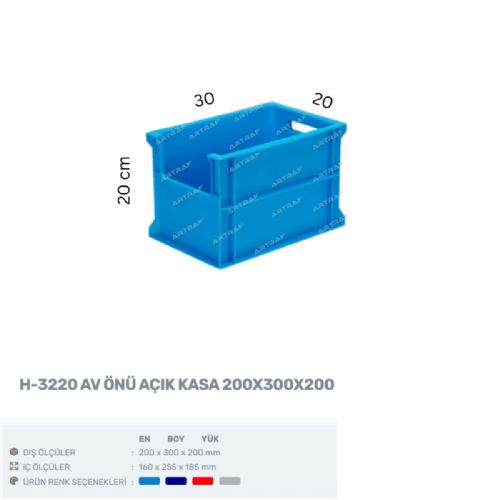 H-3220-AV - PLASTİK ÖNÜ AÇIK KASA