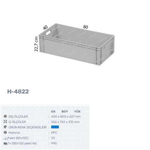 H-4822 - PLASTİK KASA