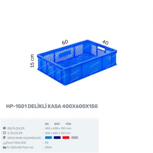 HP-1501 – PLASTİK DELİKLİ KASA
