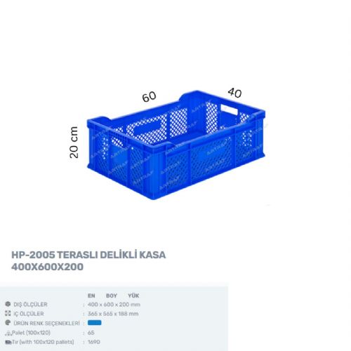 HP-2005 – PLASTİK DELİKLİ KASA