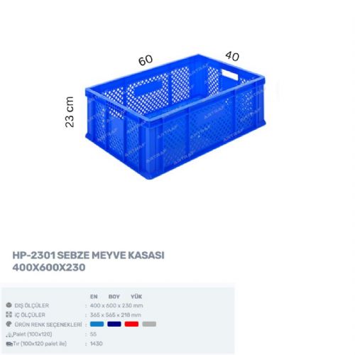 HP-2301 – PLASTİK DELİKLİ KASA