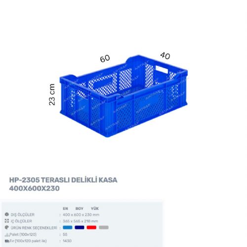 HP-2305 – PLASTİK DELİKLİ KASA