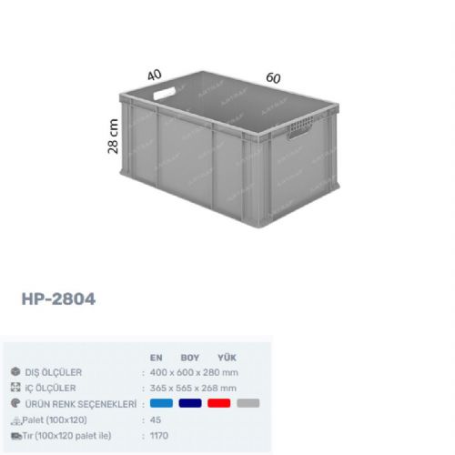 HP-2804 - PLASTİK KASA