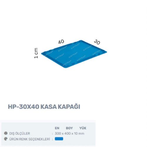 HP-30X40 - PLASTİK KASA KAPAĞI