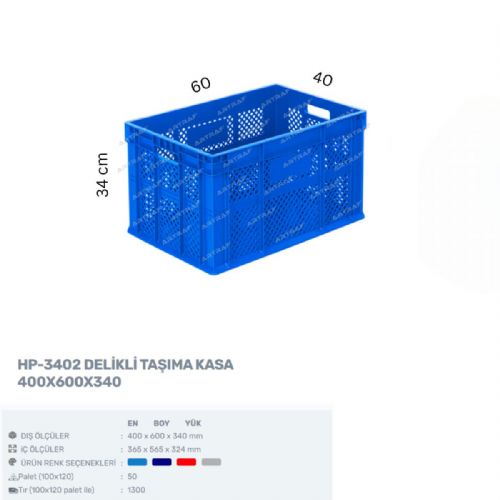HP-3402 – PLASTİK DELİKLİ KASA