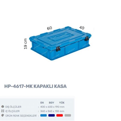 HP-4617-MK - PLASTİK MENTEŞE KAPAKLI KASA