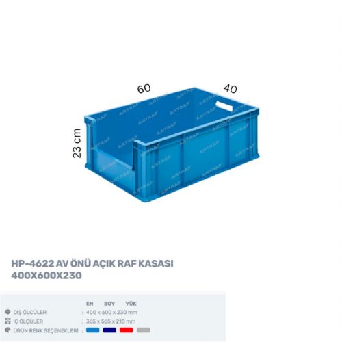 HP-4622-AV - PLASTİK ÖNÜ AÇIK KASA