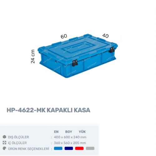 HP-4622-MK - PLASTİK MENTEŞE KAPAKLI KASA