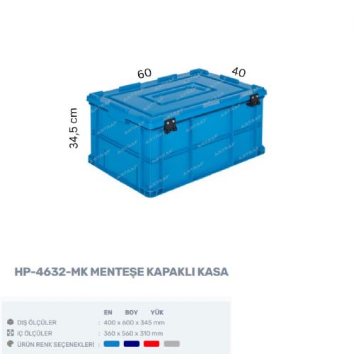 HP-4632-MK - PLASTİK MENTEŞE KAPAKLI KASA