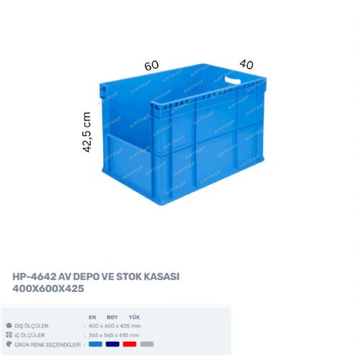 HP-4642-AV - PLASTİK ÖNÜ AÇIK KASA