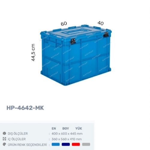 HP-4642-MK - PLASTİK MENTEŞE KAPAKLI KASA