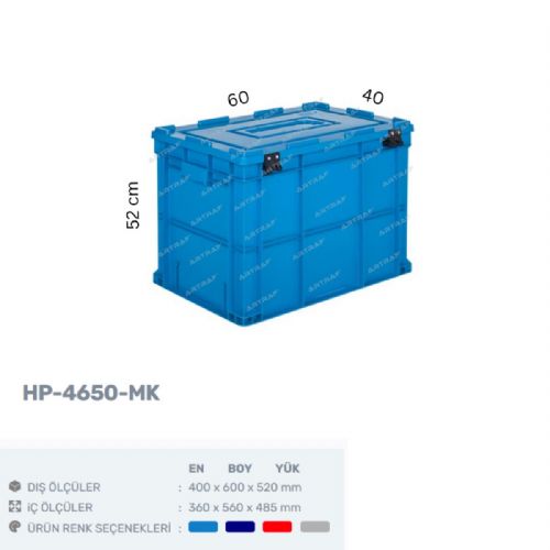 HP-4650-MK - PLASTİK MENTEŞE KAPAKLI KASA