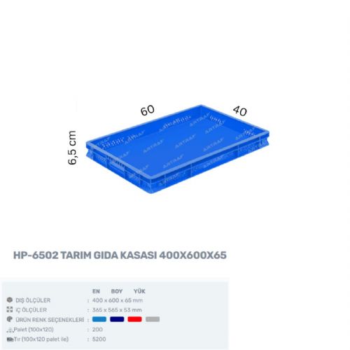 HP-6502 – PLASTİK DELİKLİ KASA