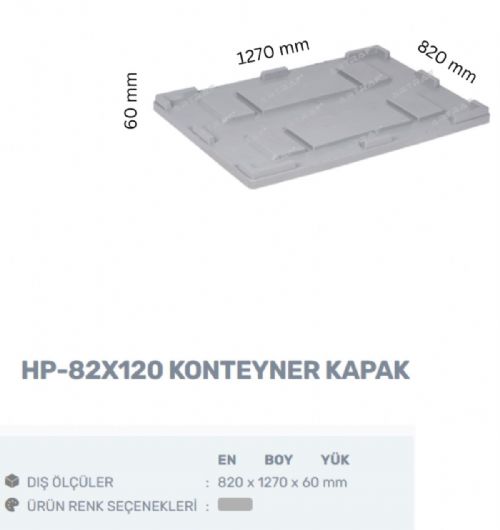 HP-82X120 KONTEYNER KAPAK