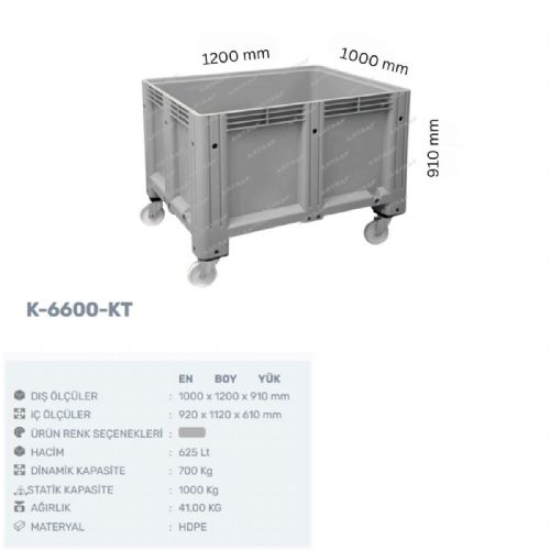 K-6600-KT - PLASTİK KAPALI KASA