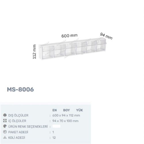 MS-8006 Plastik Çekmeceli Kutular