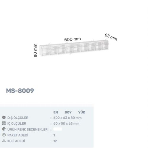 MS-8009 Plastik Çekmeceli Kutular