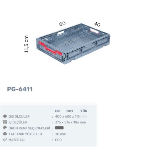PG-6411 KATLANIR EL MANDALLI DELİKLİ KASALAR 