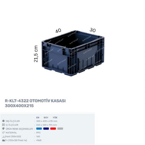 R-KLT-4322 - PLASTİK KASA