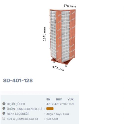 SD-401-128 MOBİLYALI ÇEKMECE STNADI