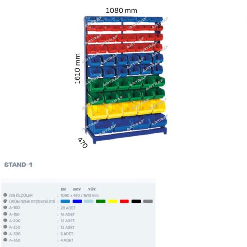 STAND-1 - TEK YÖNLÜ AVADANLIK STANDI