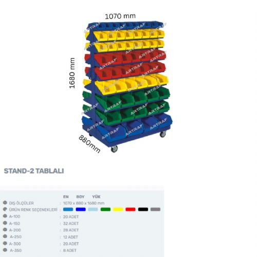 STAND-2 - ÇİFT YÖNLÜ AVADANLIK STANDI