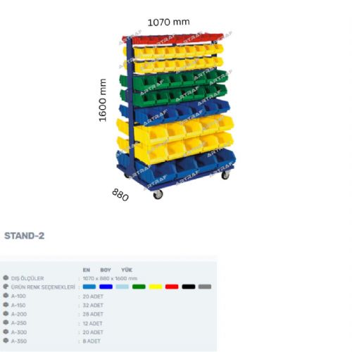 STAND-2 - ÇİFT YÖNLÜ AVADANLIK STANDI