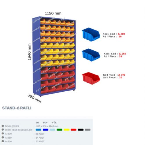 STAND-6 RAFLI - AVADANLIK STANDI